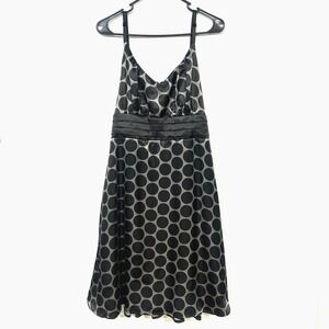 Studio 1940 Polka Dot Satin Midi Dress 18W Tulle Hem Retro Y2K Cocktail